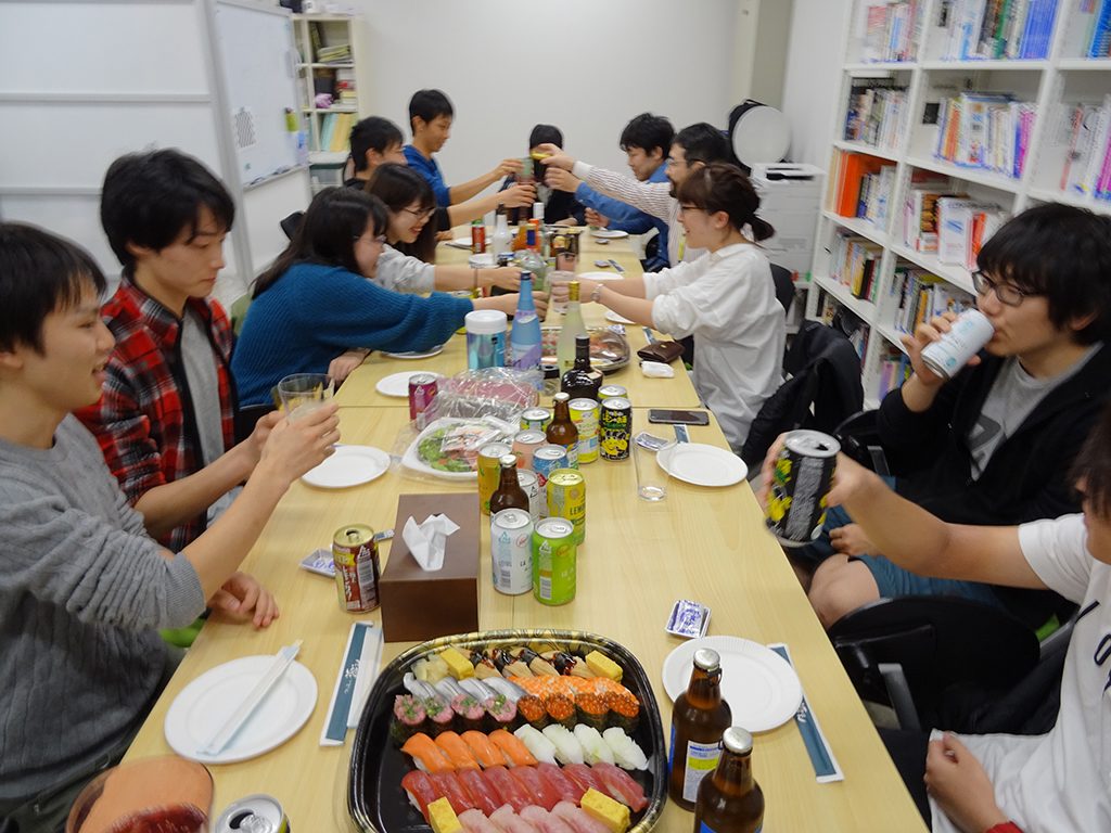 (ブレブレですが)乾杯